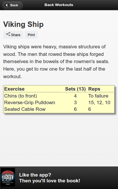 Supermen back workout detail